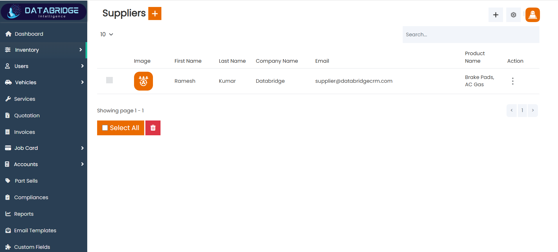 Dashboard & Inventory Image
